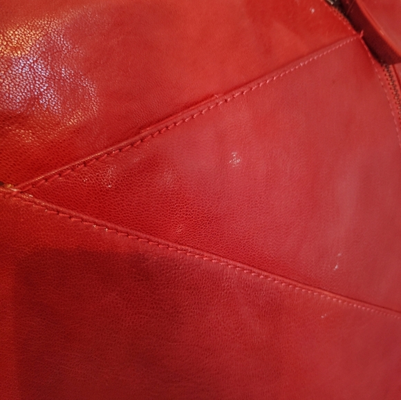 GC By Gianni Conti Genuine Leather Vera Pelle Red Handbag - Picture 7 of 16